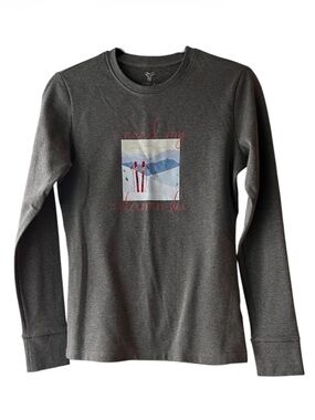 Fera Women's Long Sleeve Tee Dark Gray Size S EUC Ski Winter Outdoors Layering